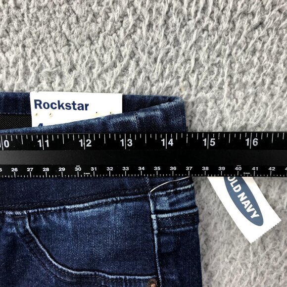 OLD NAVY Womens Size 4 Rockstar Raw/Cut Hem Dark Wash Ankle Jegging Jeans NEW - Picture 13 of 16